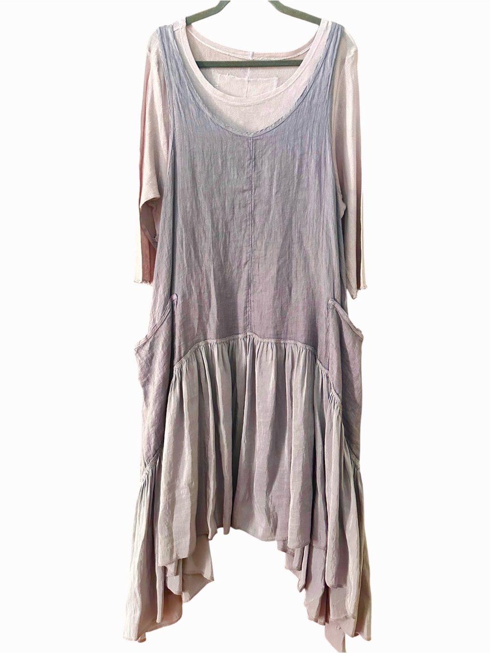 Blue Fish Hemp Silk Linen Frock-Purple Dusk New without Tags - Picture 7 of 9